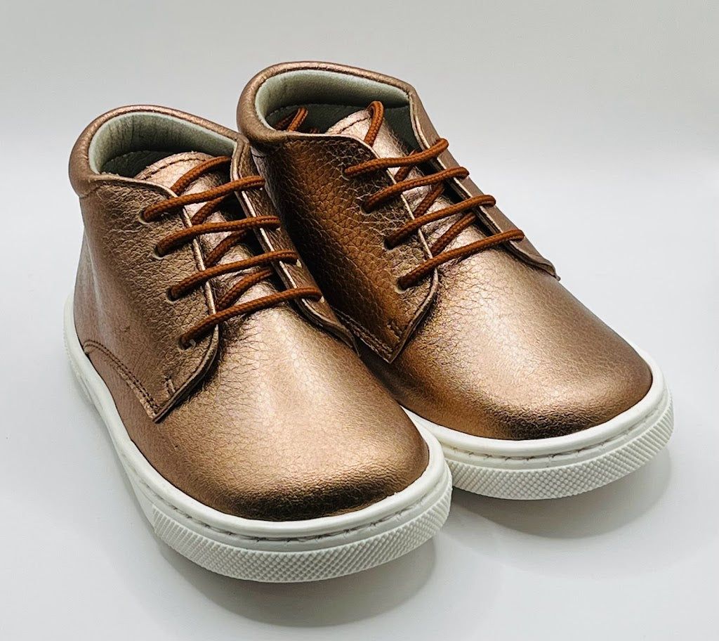 Geppetto Bronze Lace Up Leather First Walkers