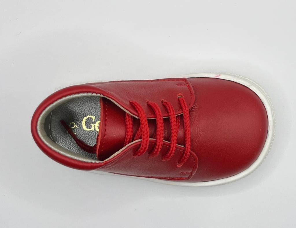 Geppetto Red Lace Up Leather First Walker