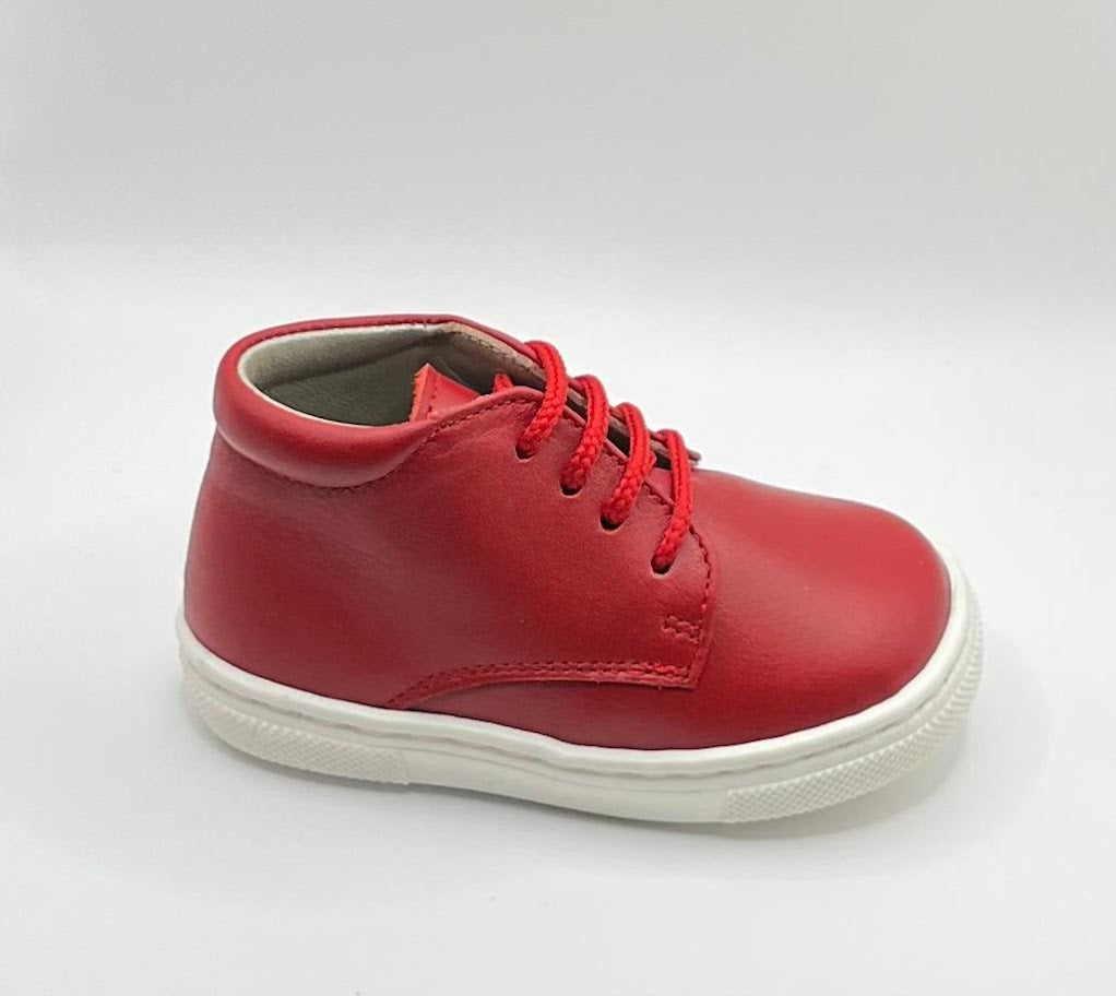 Geppetto Red Lace Up Leather First Walker