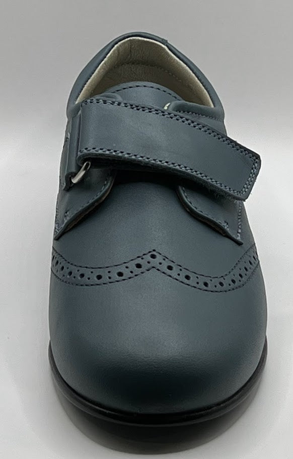 Geppetto Wing Tip Velcro Boys Dress Shoes